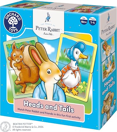 Orchard Toys Peter Rabbit Heads and Tails Game - Matching Pairs