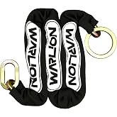 WARLION Heavy Duty Security Chain, 3ft x 3/8in Thick, 3.8lbs, Anti-Theft &amp; Cut-Proof Motorcycle Chain with Cinch Ring - Secure Generators, Trailers, ATVs, Ebikes, &amp; 2-Wheeled Vehicles (No Lock)