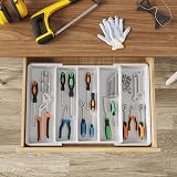 Lifewit Utensil Drawer Organizer Extendable Cutlery Tray White view 8