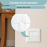 EVOGES Brush Faceplate White 1 Gang Single Pack of 2 Wall Plate view 5