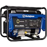 Westinghouse Outdoor Power Equipment WGen3600v Portable Generator 3600 Rated and 4650 Peak Watts, RV Ready, Gas Powered, CARB