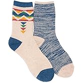 MUK LUKS Womens 6" Wool Socks 2 Pair Packs