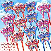 Poen 12 Pcs Large Kites for Kids Butterfly Dragonfly Kites with 164ft Kite String, Beach Kite Bulk Easy to Fly for Beginners Outdoor Activities Family Trip (Novelty)
