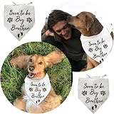 arricraft Pet Dog Bandana White Cotton Triangle Soon to be Big Brother 78cm view 5