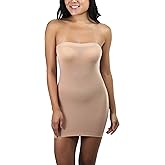 ToBeInStyle Women’s Sexy Novelty Sheer Strapless Slip Dress