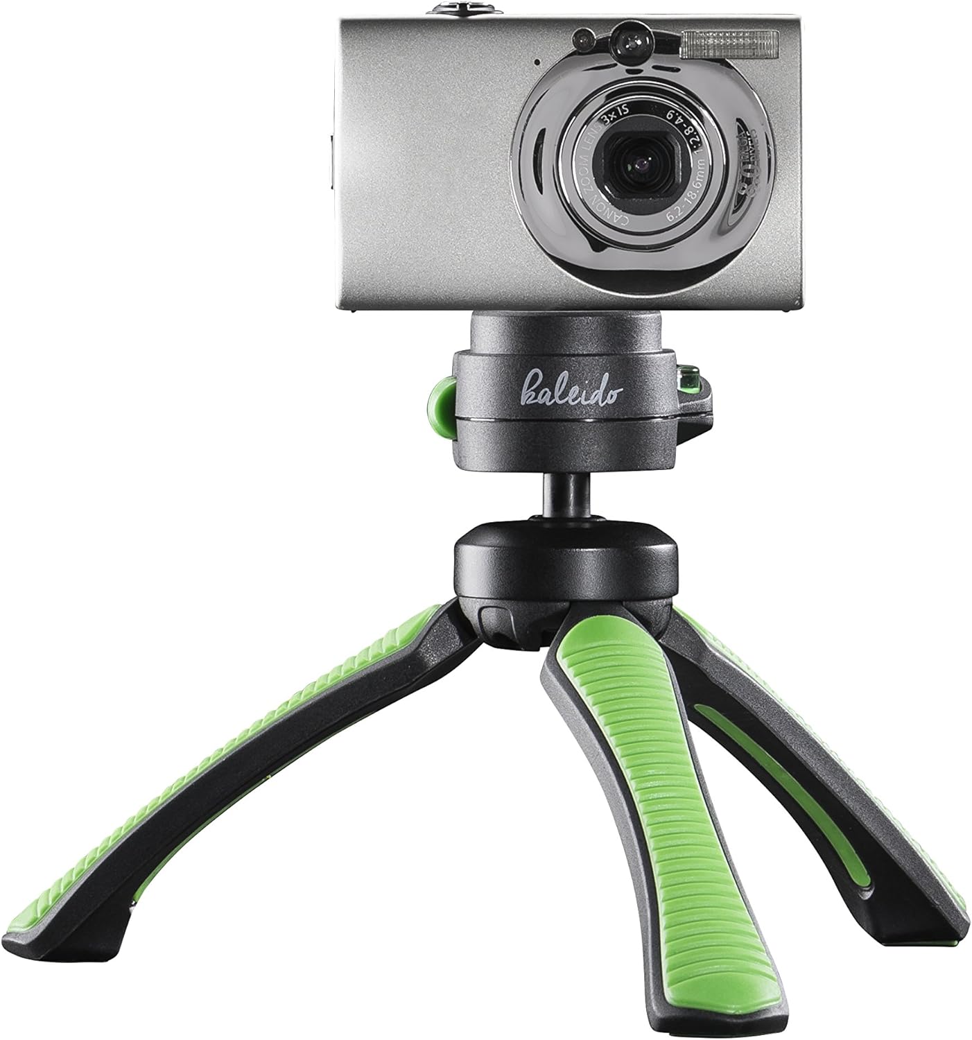 Mantona Kaleido Mini 3-Leg Table and Hand Tripod with Ball Head - 1/4 Inch Connector, Spirit Level and Hands Chlafe) Lime Green - Image 5