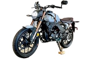 BELMONTE BIKES Lifan KPM 200 White Adult Motorcycle Cafe Racer 200cc Gas Street Motorcycle Electric Fuel Injection 17HP 6 Speed made by Lifan