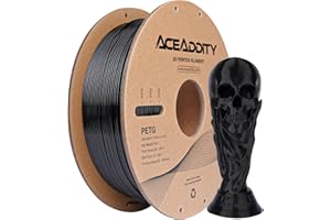 Aceaddity PETG Filament 1.75mm, 3D Printer Filament, Dimensional Accuracy +/- 0.02mm, 1kg(2.2lbs) 3D Printing Filament (1kg Black)