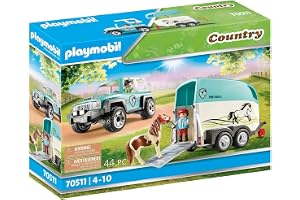 Playmobil Car with Pony Trailer