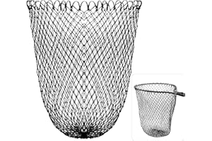 Dovesun Fishing Net Fish Landing Net Foldable Fishing Replacement Net for Freshwater Saltwater Fishing Net Replacement Netting Green/Black 2 Colors Handle/Frame Not Included