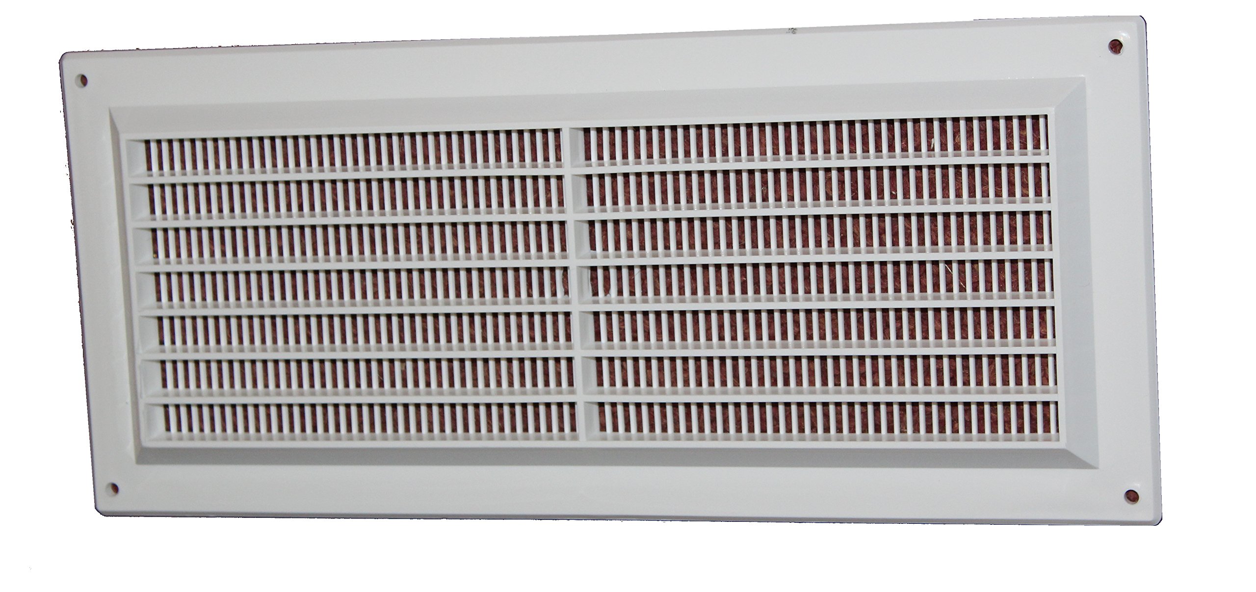 Air Ventilation Plastic Grill Cover 130mm x 300mm/White