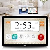 Masjidal 8" Smart WiFi Digital Azan Clock &amp; Islamic Prayer Frame &ndash; Automatic Worldwide Prayer &amp; Iqamah Times, Full Quran Player, Athan Alarm, Ramadan Clock, Touchscreen Muslim Home Display, Black