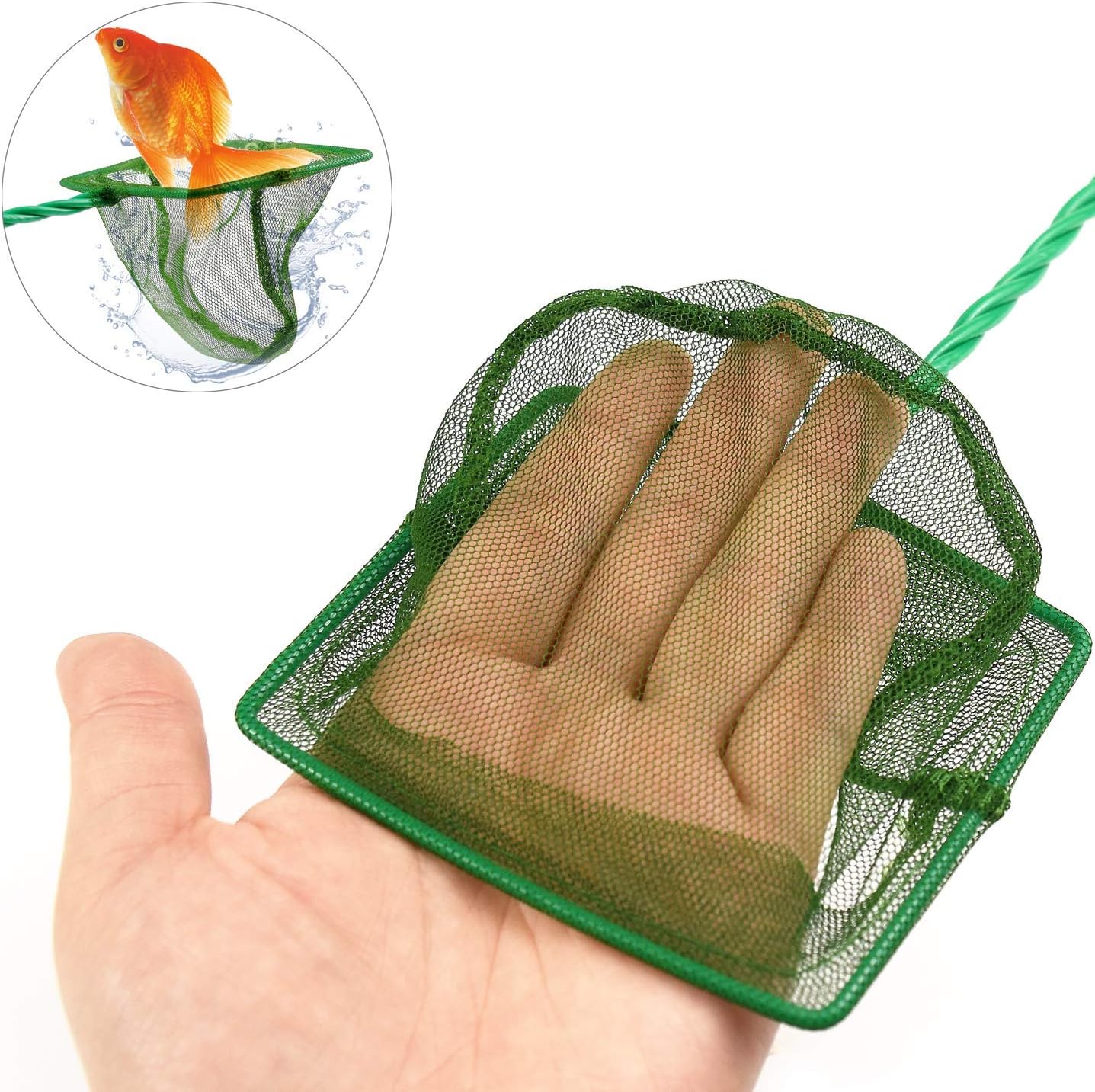 Aquarium Net with Long Handle Fish Handy Quick Net Wire Mesh Catch Net ...