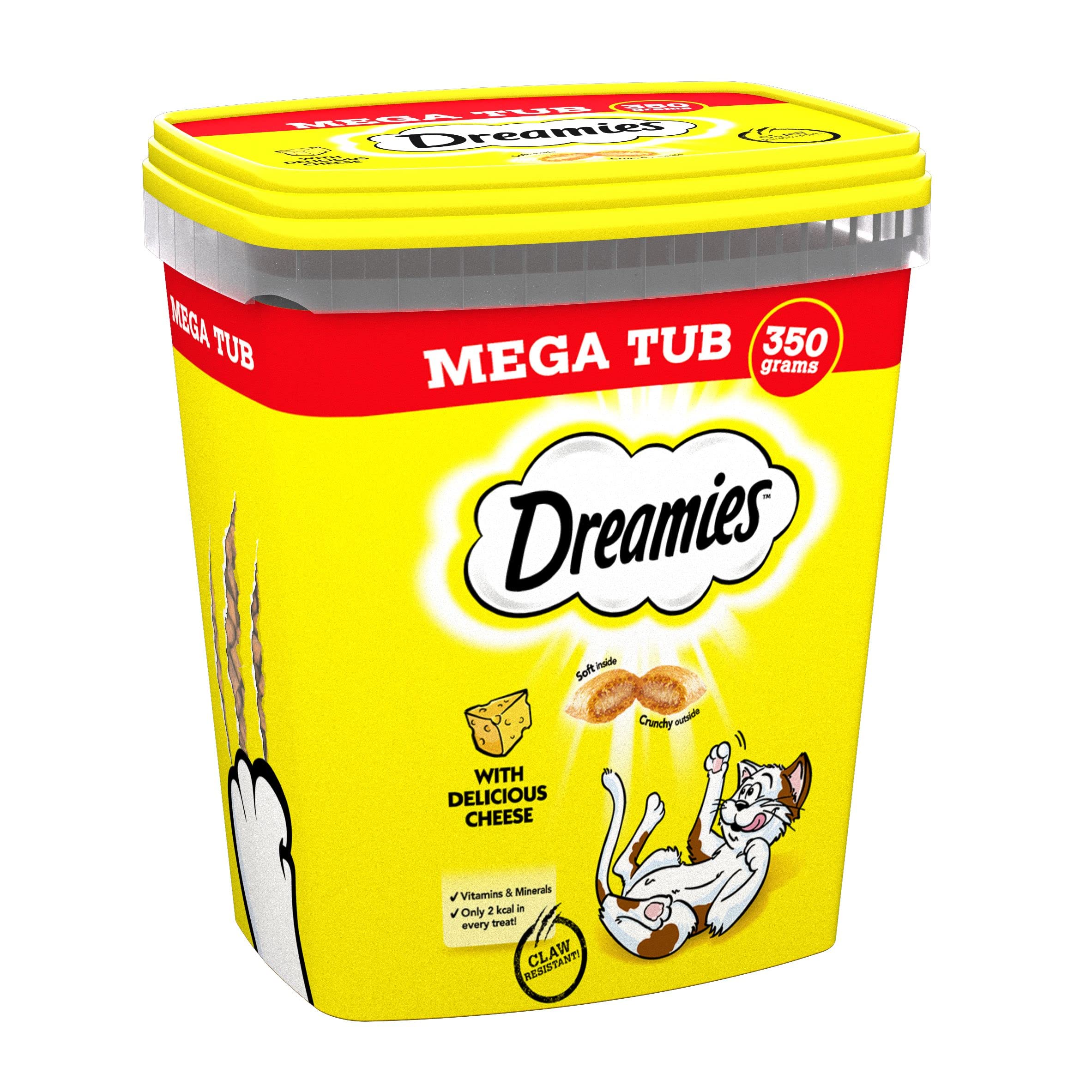 Dreamies Cat Treats Cheese 350g (pack of 2)