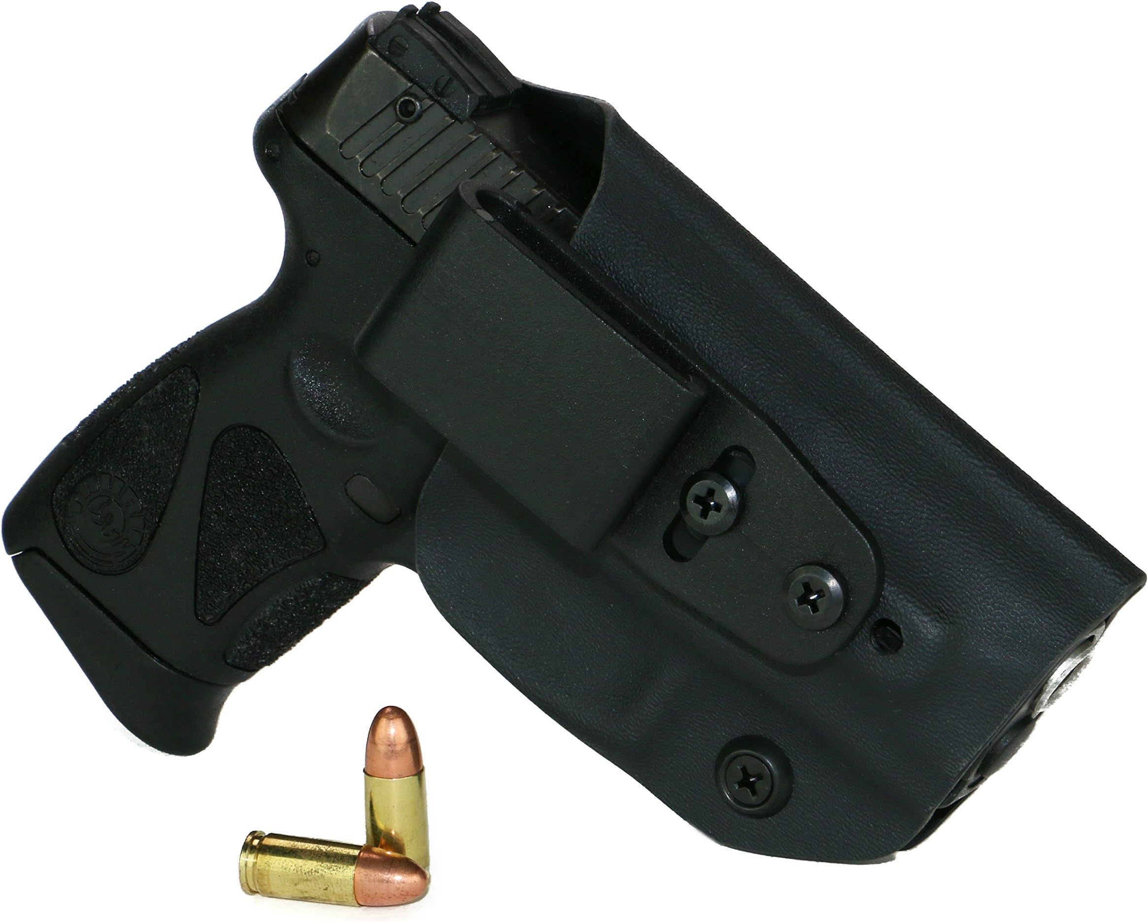 FoxX Holsters Deluxe Trapp Kydex IWB Holster - Taurus Millenium G2 PT111, PT140 Our Smallest Inside Waistband Holster Adjustable Cant & Retention, Conceal Carry