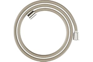 hansgrohe 28260820 DesignFlex Textile Brushed Nickel Handshower Hose, 63-inch