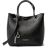 Calvin Klein Women's Gabrianna Bubble Lamb Mini Tote Crossbody | Faux Leather, Removable Wristlet Pouch, Adjustable Crossbody Strap, Travel Occasion