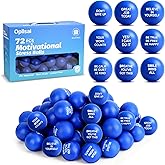 Motivational Stress Balls Bulk (72PCS, PU Material) - for Adults, Kids, People with Anxiety | Ideal for Team Building, Employ