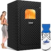 X-Vcak Upgraded Portable Sauna for Home，Relaxation, Steam Sauna for Home with Steamer, Remote Control, Folding Chair, 9 Levels