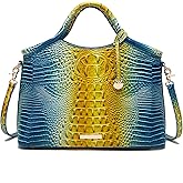 Makcr Joacbv Crocodile Pattern Gradient Top Handle Satchel Large Capacity Tote Bag Casual Versatile Commuter Bag Leather | Crocodile Pattern, Gradient, Top Handle, Large Capacity, Casual, Versatile