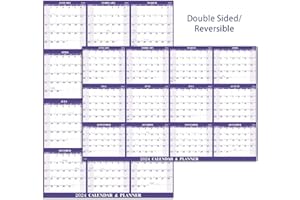 TULLOFA Dry Erase Calendar 2024 - JAN.2024 - DEC. 2024, 2024 Yearly Wall Calendar,34.8" x 22.9",2024 Drase Wall Calendar with Julian Date,Vertical/Horizontal