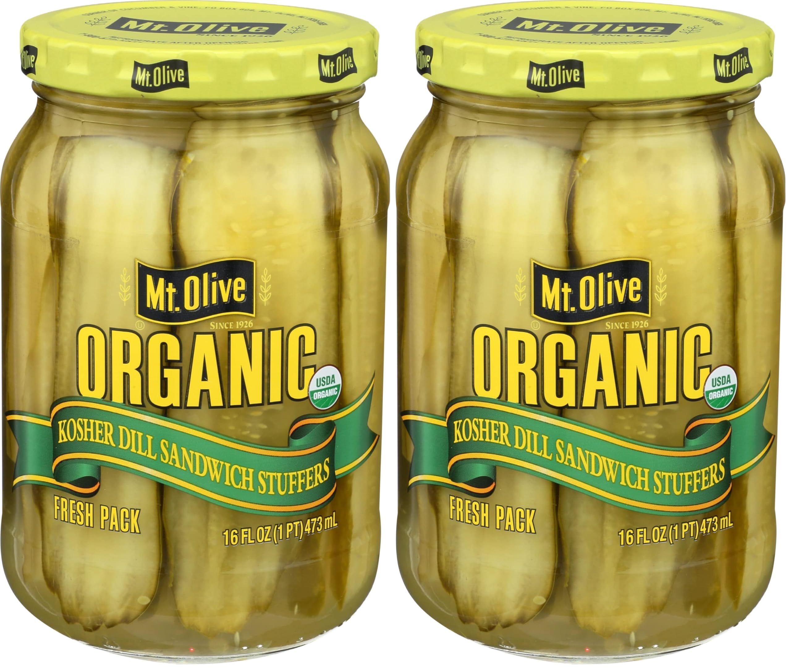 MOUNT OLIVE Organic Dill Sandwich Stuffers, 16 FZ
