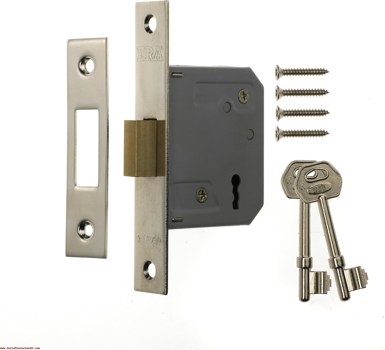 Era 472-61 2.5-inch/ 64mm 3 Lever Deadlock - Chrome Effect, 2.5" (64MM)