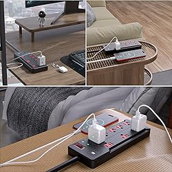 ETL Listed Power Strip Surge Protector, 8 Outlets