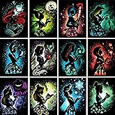 12 Pieces Princess Diamond Painting Kit, 5D Adult Diamond Art, Round Full Diamond Digital Painting Kit, Gemstone Art Painting