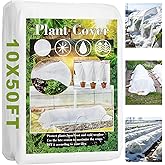 WiMas Plant Covers Freeze Protection, 10X50FT Reusable Thickened Winter Floating Row Covers, Frost Cloth Blanket Shade Cloth Garden Fabric Plant Cover for Raised Beds Vegetables Insect Winter Frost