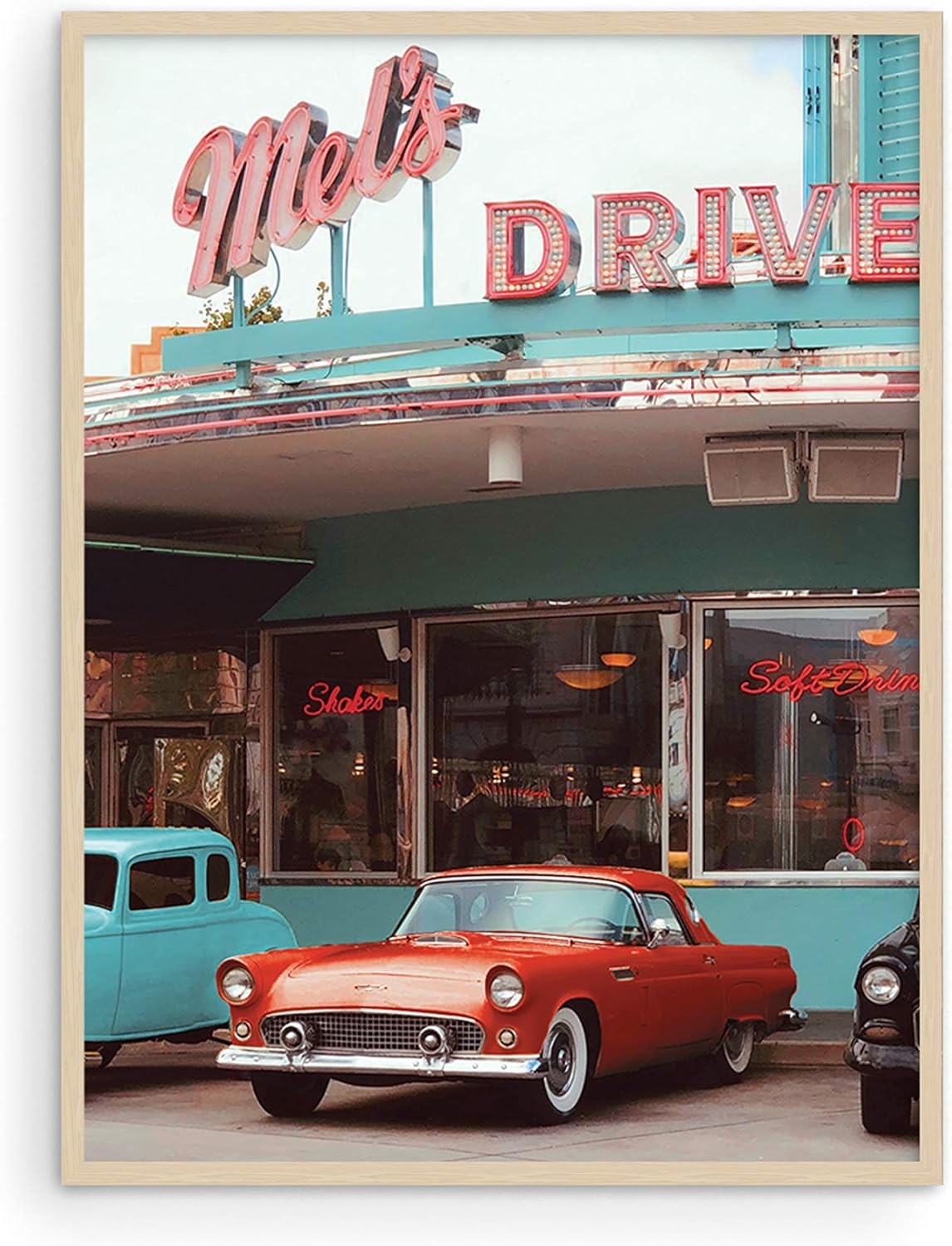 Wall Art Vintage Car 90s Posters - By Haus and Hues | Retro Car Wall Decor Retro Posters for Room Aesthetic | Posters for Room Aesthetic Vintage Wall Decor and Vintage Wall Art | UNFRAMED 12” x 16”