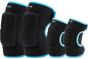 ONTYZZ Kids Soft Knee Pads and Thickened SBR Elbow Pads Adjustable Knee and Elbow Pads Protective Suit Gear for Cycling Volleyball Skateboarding Soccer Hockey