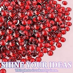 16000Pcs Resin Red Rhinestones for Crafting, Non