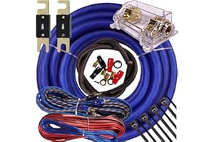 GRAVITY PROFESSIONAL Complete Gravity Elite 0 Gauge Amp Kit Amplifier Install Wiring 0 Ga Wire 5000W to 8000W - Ultra Soft Wire - S1 Kit Blue - for Installer and DIY Hobbyist - Perfect for Car/Truck/Motorcycle/RV/ATV