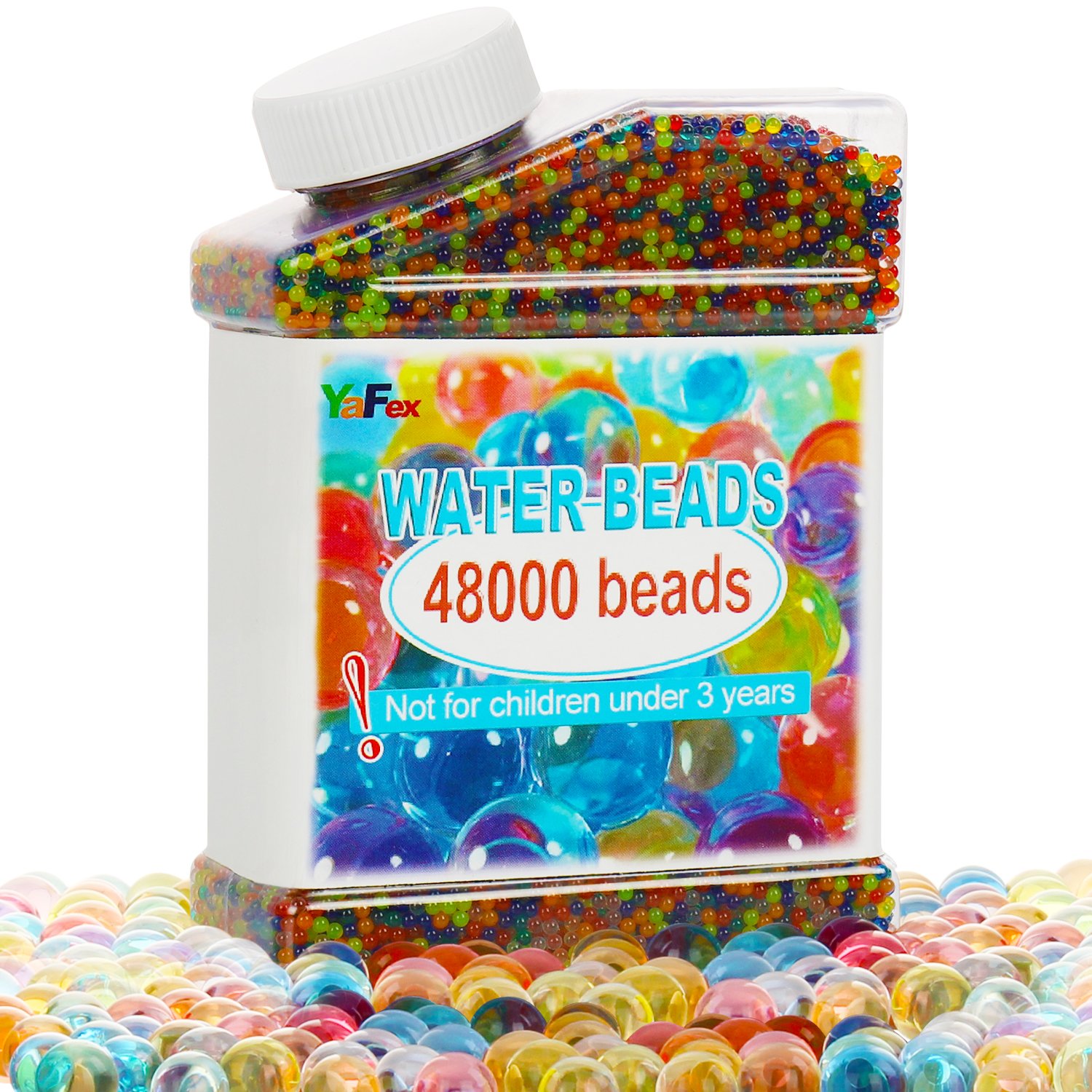 Water Beads (48000 Beads) Rainbow Mix for Crystal Water Gel Balls