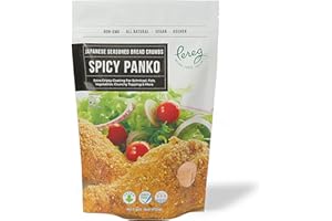 Pereg Spicy Panko Bread Crumbs - 9 Oz - Breadcrumbs with Hot Spicy Flavor – Best for Coating & Stuffing - Schnitzel, Seafood, Poultry, Vegetables, Meatballs(Pack of 1)