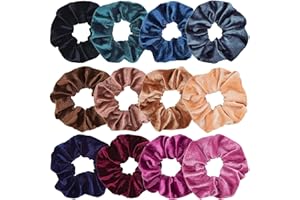 AFSTEE 12 Pcs Big Hair Scrunchies Velvet Elastic Hair Bands Scrunchy, Large Hair Scrunchies for Women's Hair, Hair Ties Scrunchie Accessories Valentine's Day Christmas Gifts for Women Teenage Girls