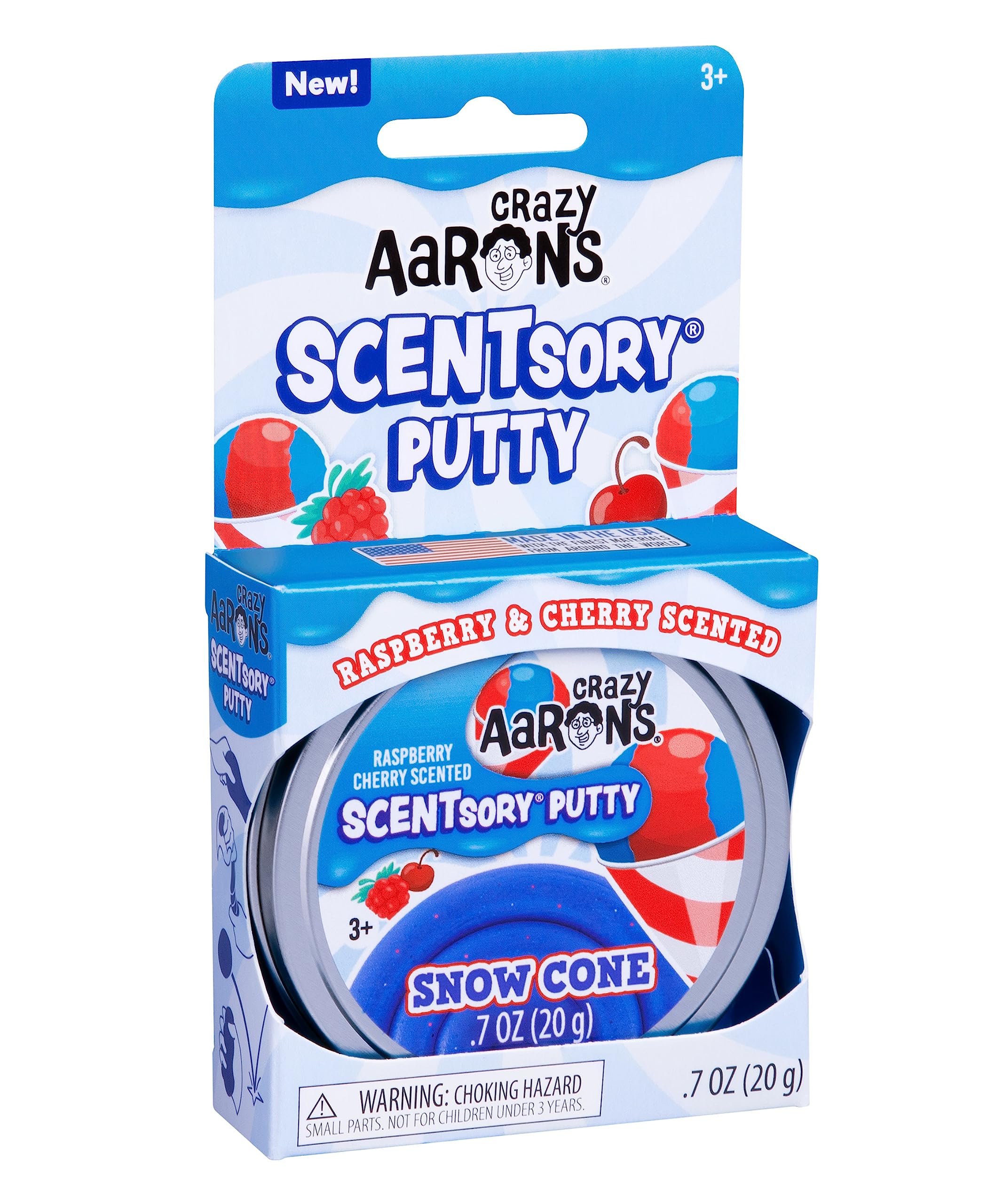 Crazy Aaron's Thinking Putty® - Snow Cone - Multi-Color Sensory Putty for Kids and Grown ups in a 4