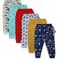 minicult Baby Boys Cotton All Over Print Pajama Bottom (Pack of 6)