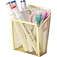 Sanpaint Magnetic Pencil Holder,Mesh Stainless Steel Pen Basket, Metal Writing Utensil Storage Organizer for Whiteboard,Blackboard,Kitchen, Locker, Home, or Office