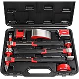 C&T Auto Body Repair Kit, Heavy Duty Auto Body Hammer and Dolly Set of 7 Piece