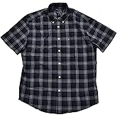 Tommy Hilfiger Men's Classic Fit Short Sleeve Buttondown Shirt (Large, Black Iris)
