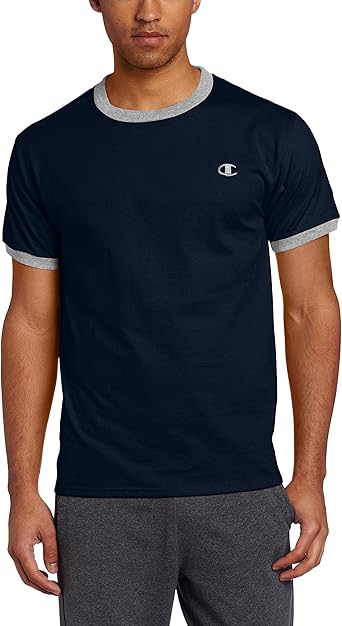 champion men's classic jersey ringer tee