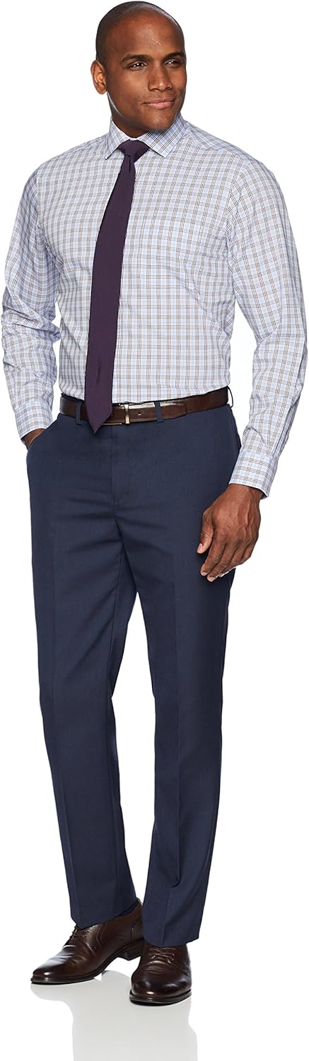  Brand - BUTTONED DOWN Men's Classic Fit Plaid Dress Shirt, Supima Cotton Non-Iron: Clothing