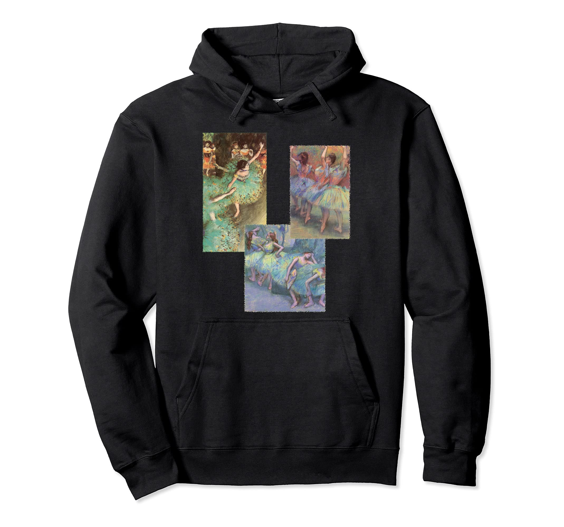 Ballet Dancers by Edgar Degas, Vintage Dancing Ballerinas Pullover Hoodie