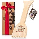Easy Function Grill Scraper - Wooden BBQ Grill Brush Cleaner Alternative - Uses Powerful QuicKClean Technology to Faultlessly