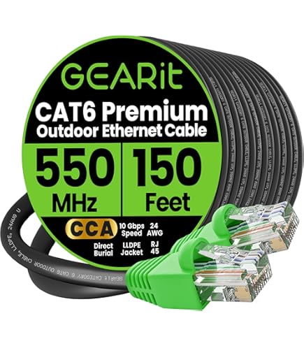 PCケーブル・コネクタ Aicat UTP CAT6 4P DIRECT BURIAL 110M Amazon