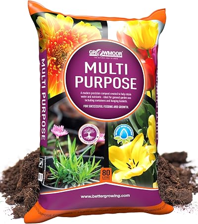 Growmoor Multi-Purpose Compost 80L for Gardens Seeds Pots Borders