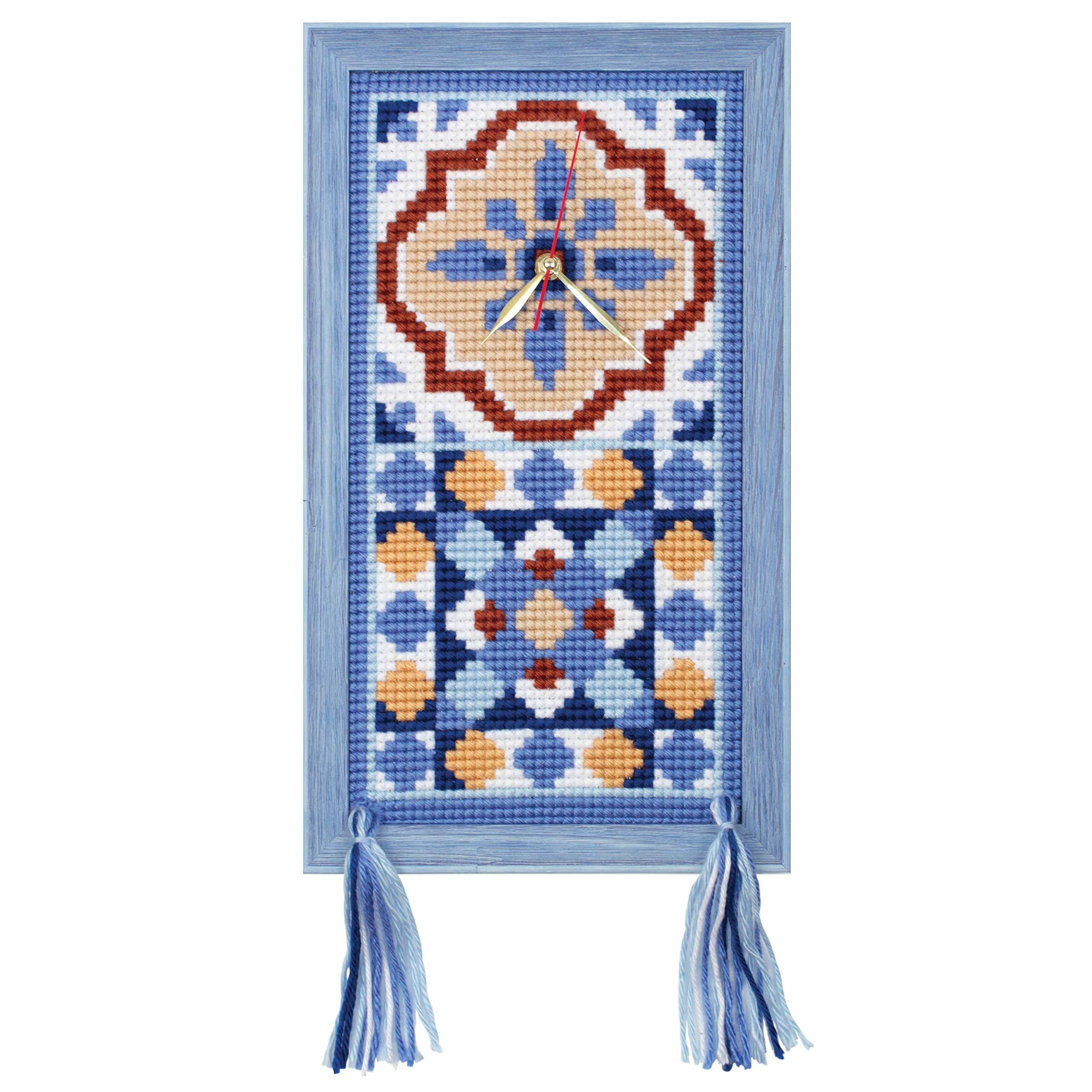 Collection D'Art Cross-Stitch Clockwork KIT/Majolica/ 20 X 38, Multi, 40 x 40cm