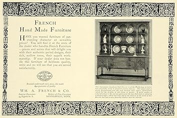 1925 Ad William A French Furniture Oak Dresser Minneapolis